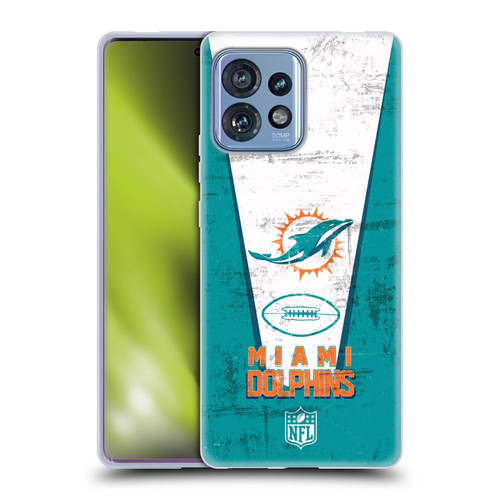 NFL Miami Dolphins Logo Art Banner Soft Gel Case for Motorola Moto Edge 40 Pro