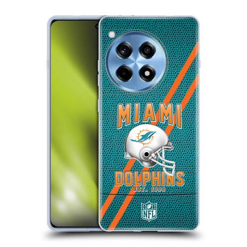 NFL Miami Dolphins Logo Art Football Stripes Soft Gel Case for OPPO OnePlus Ace 3 5G