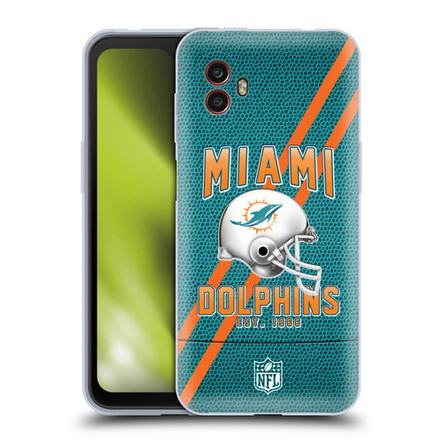NFL Miami Dolphins Logo Art Football Stripes Soft Gel Case for Samsung Galaxy Xcover6 Pro/Pro2