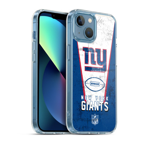 NFL New York Giants Logo Art Banner Soft Gel Case for Apple iPhone 13 Mini & MagSafe