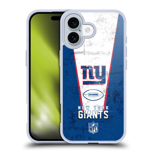NFL New York Giants Logo Art Banner Soft Gel Case for Apple iPhone 16