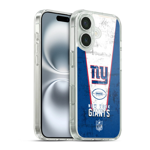 NFL New York Giants Logo Art Banner Soft Gel Case for Apple iPhone 16 & MagSafe