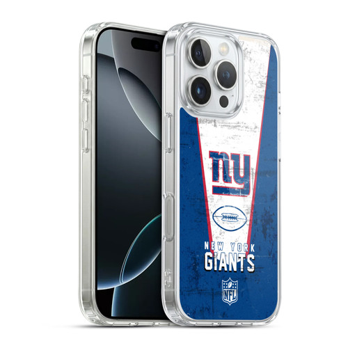 NFL New York Giants Logo Art Banner Soft Gel Case for Apple iPhone 16 Pro & MagSafe