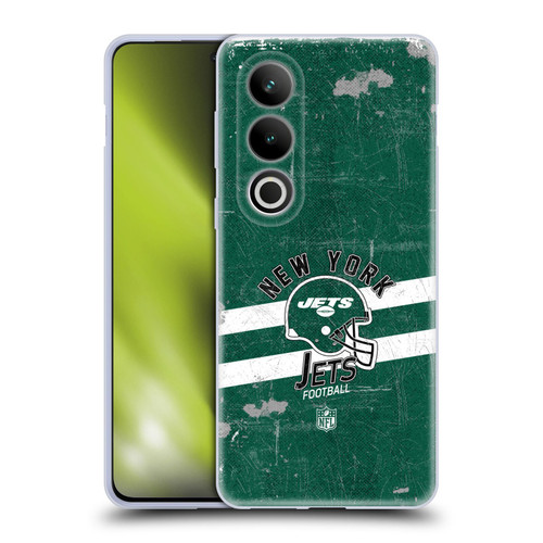 NFL New York Jets Logo Art Helmet Distressed Soft Gel Case for OPPO OnePlus Ace 3V 5G