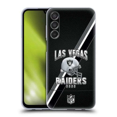 NFL Las Vegas Raiders Logo Art Football Stripes 100th Soft Gel Case for Samsung Galaxy M15/F15 5G