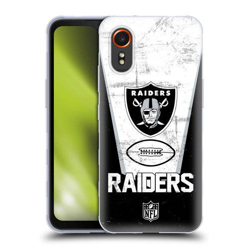 NFL Las Vegas Raiders Logo Art Banner 100th Soft Gel Case for Samsung Galaxy Xcover7 5G