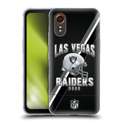 NFL Las Vegas Raiders Logo Art Football Stripes 100th Soft Gel Case for Samsung Galaxy Xcover7 5G