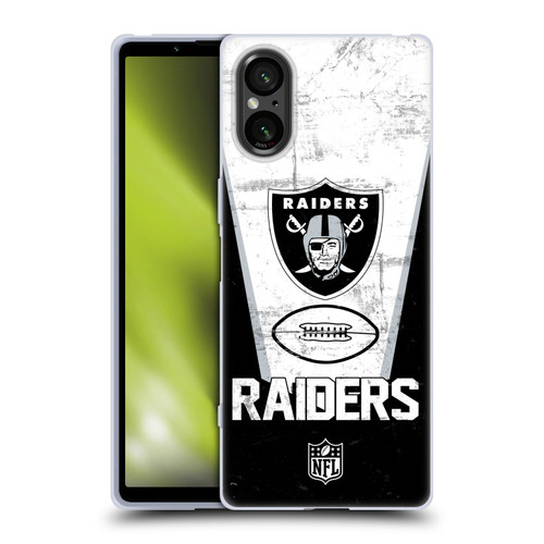 NFL Las Vegas Raiders Logo Art Banner 100th Soft Gel Case for Sony Xperia 5 V 5G