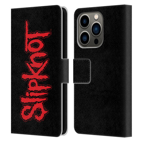 Slipknot Key Art Text Leather Book Wallet Case Cover For Apple iPhone 14 Pro