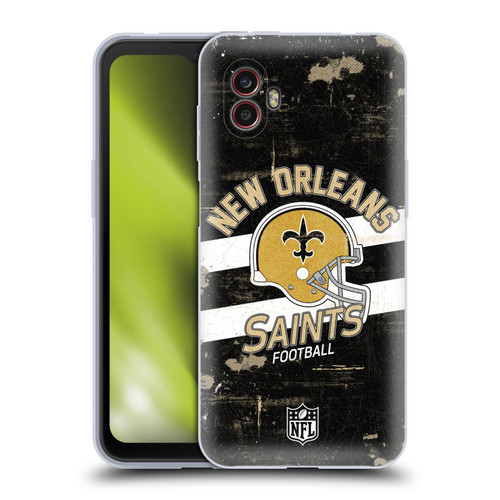 NFL New Orleans Saints Logo Art Helmet Distressed Soft Gel Case for Samsung Galaxy Xcover6 Pro/Pro2