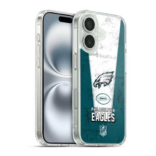 NFL Philadelphia Eagles Logo Art Banner Soft Gel Case for Apple iPhone 16 & MagSafe