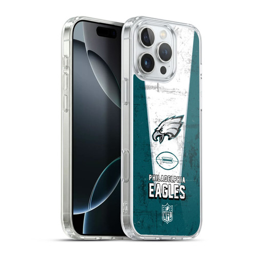 NFL Philadelphia Eagles Logo Art Banner Soft Gel Case for Apple iPhone 16 Pro Max & MagSafe