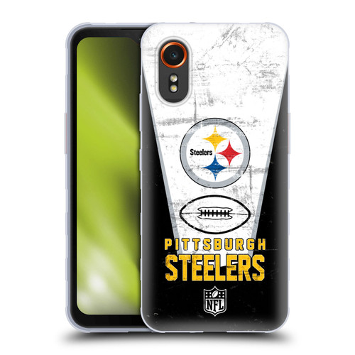 NFL Pittsburgh Steelers Logo Art Banner Soft Gel Case for Samsung Galaxy Xcover7 5G