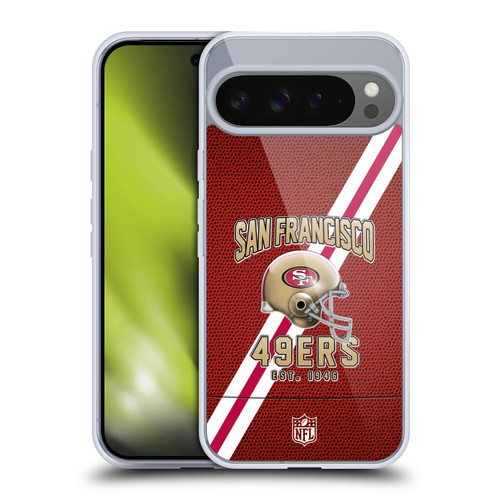 NFL San Francisco 49ers Logo Art Football Stripes Soft Gel Case for Google Pixel 9 Pro XL
