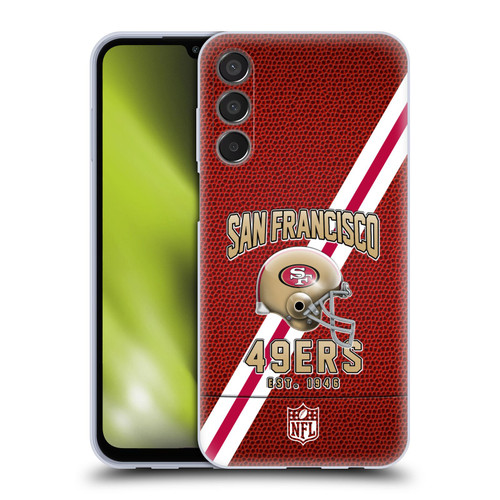 NFL San Francisco 49ers Logo Art Football Stripes Soft Gel Case for Samsung Galaxy M15/F15 5G
