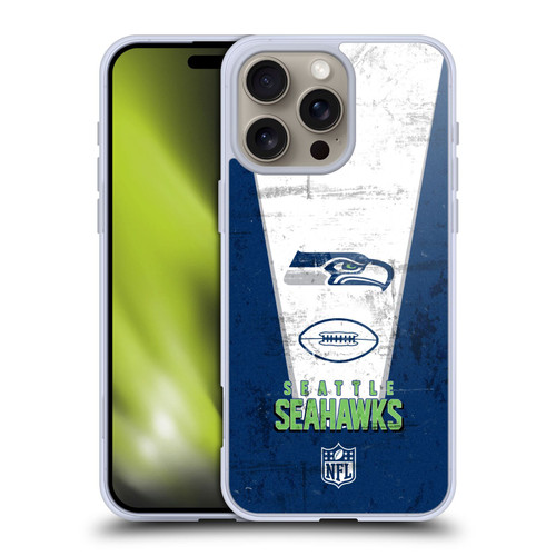NFL Seattle Seahawks Logo Art Banner Soft Gel Case for Apple iPhone 16 Pro Max