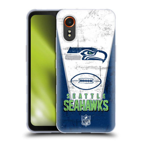 NFL Seattle Seahawks Logo Art Banner Soft Gel Case for Samsung Galaxy Xcover7 5G