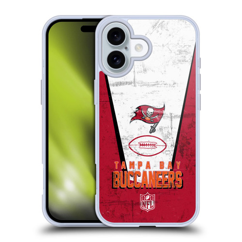 NFL Tampa Bay Buccaneers Logo Art Banner Soft Gel Case for Apple iPhone 16