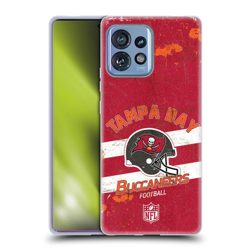 NFL Tampa Bay Buccaneers Logo Art Helmet Distressed Soft Gel Case for Motorola Moto Edge 40 Pro