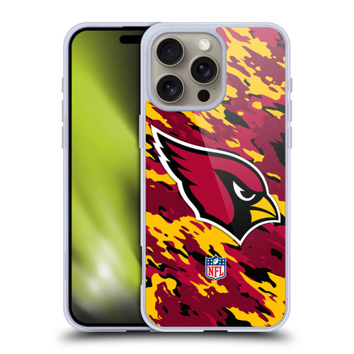 NFL Arizona Cardinals Logo Camou Soft Gel Case for Apple iPhone 16 Pro Max