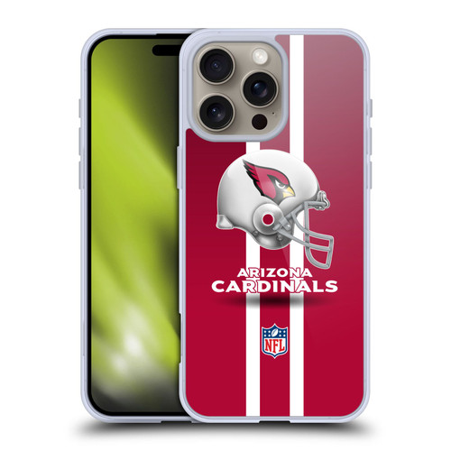 NFL Arizona Cardinals Logo Helmet Soft Gel Case for Apple iPhone 16 Pro Max