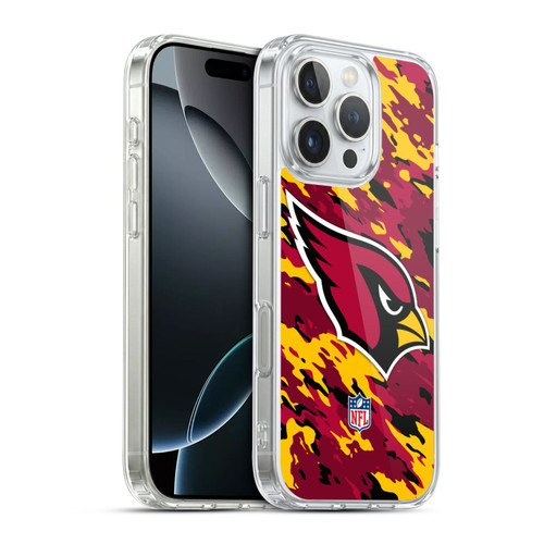 NFL Arizona Cardinals Logo Camou Soft Gel Case for Apple iPhone 16 Pro & MagSafe
