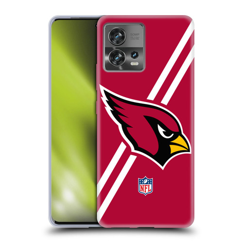 NFL Arizona Cardinals Logo Stripes Soft Gel Case for Motorola Moto Edge 30 Fusion