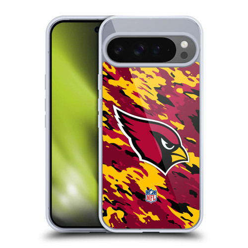 NFL Arizona Cardinals Logo Camou Soft Gel Case for Google Pixel 9 Pro XL