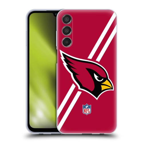 NFL Arizona Cardinals Logo Stripes Soft Gel Case for Samsung Galaxy M15/F15 5G