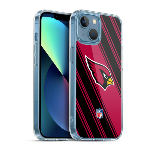 NFL Arizona Cardinals Artwork Stripes Soft Gel Case for Apple iPhone 13 Mini & MagSafe
