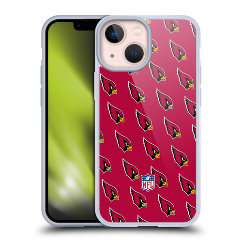NFL Arizona Cardinals Artwork Patterns Soft Gel Case for Apple iPhone 13 Mini