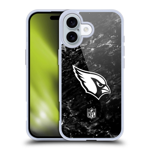 NFL Arizona Cardinals Artwork Marble Soft Gel Case for Apple iPhone 16