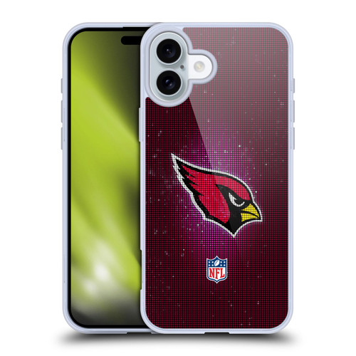 NFL Arizona Cardinals Artwork LED Soft Gel Case for Apple iPhone 16 Plus