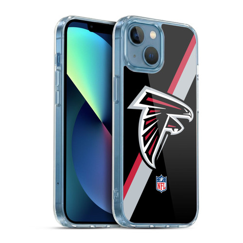 NFL Atlanta Falcons Logo Stripes Soft Gel Case for Apple iPhone 13 Mini & MagSafe