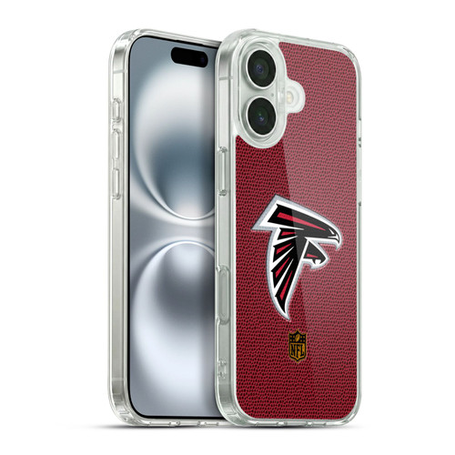 NFL Atlanta Falcons Logo Football Soft Gel Case for Apple iPhone 16 Plus & MagSafe