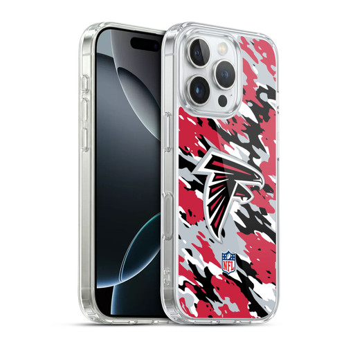 NFL Atlanta Falcons Logo Camou Soft Gel Case for Apple iPhone 16 Pro & MagSafe