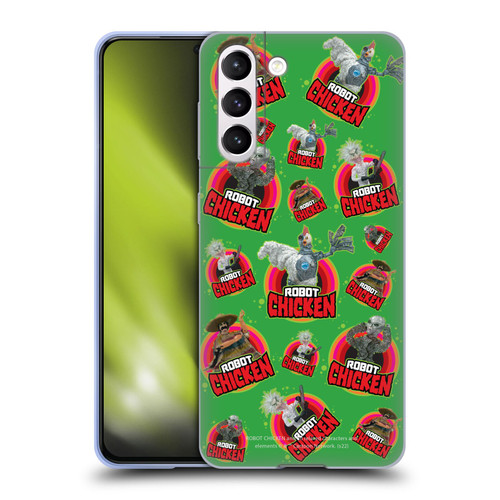 Robot Chicken Graphics Icons Soft Gel Case for Samsung Galaxy S21 5G