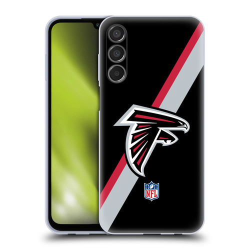 NFL Atlanta Falcons Logo Stripes Soft Gel Case for Samsung Galaxy M15/F15 5G