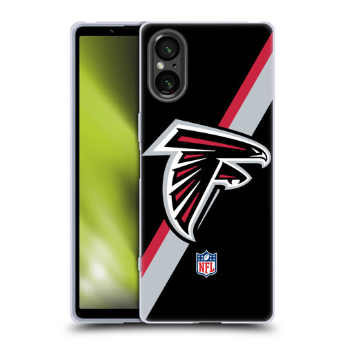 NFL Atlanta Falcons Logo Stripes Soft Gel Case for Sony Xperia 5 V 5G
