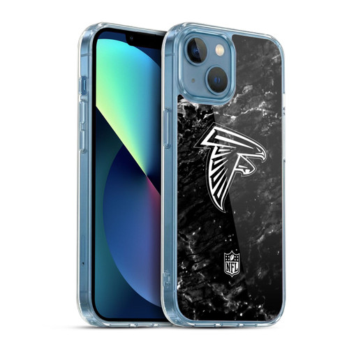 NFL Atlanta Falcons Artwork Marble Soft Gel Case for Apple iPhone 13 Mini & MagSafe