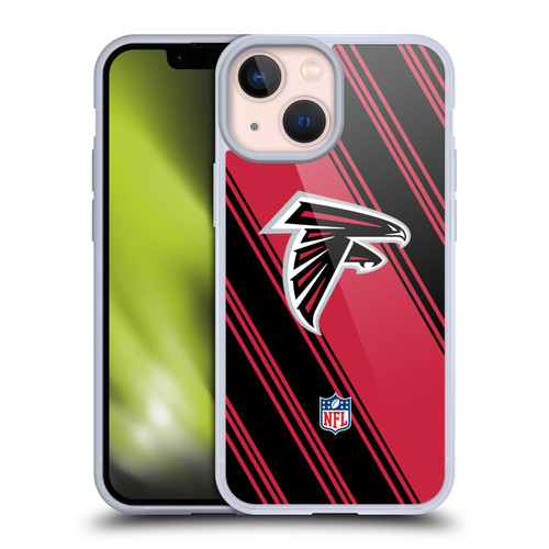 NFL Atlanta Falcons Artwork Stripes Soft Gel Case for Apple iPhone 13 Mini