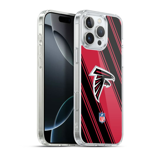 NFL Atlanta Falcons Artwork Stripes Soft Gel Case for Apple iPhone 16 Pro Max & MagSafe