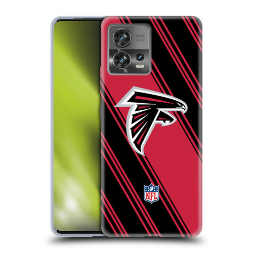 NFL Atlanta Falcons Artwork Stripes Soft Gel Case for Motorola Moto Edge 30 Fusion