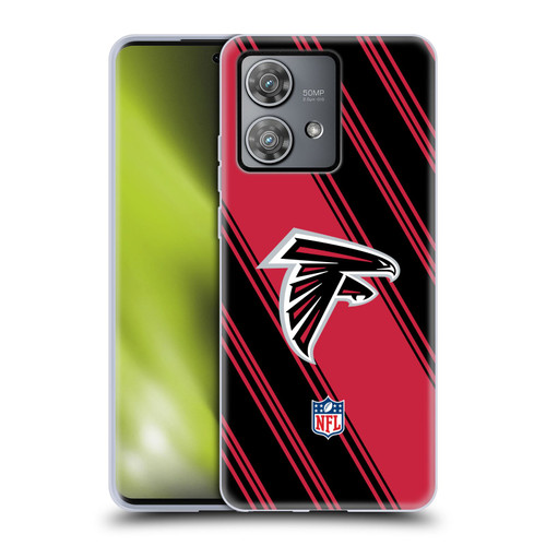 NFL Atlanta Falcons Artwork Stripes Soft Gel Case for Motorola Edge 40 Neo 5G