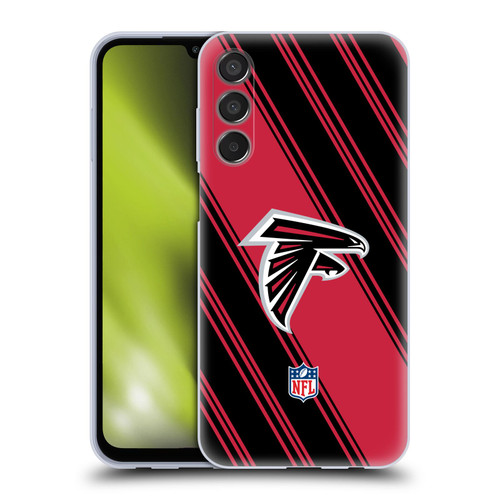 NFL Atlanta Falcons Artwork Stripes Soft Gel Case for Samsung Galaxy M15/F15 5G
