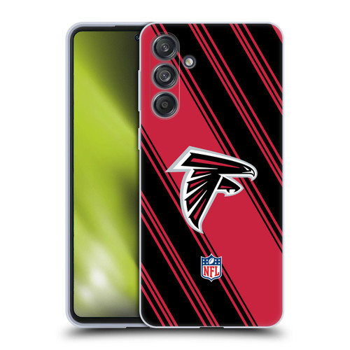 NFL Atlanta Falcons Artwork Stripes Soft Gel Case for Samsung Galaxy M55 5G