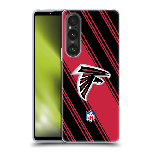 NFL Atlanta Falcons Artwork Stripes Soft Gel Case for Sony Xperia 1 V 5G