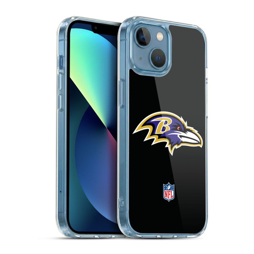 NFL Baltimore Ravens Logo Plain Soft Gel Case for Apple iPhone 13 Mini