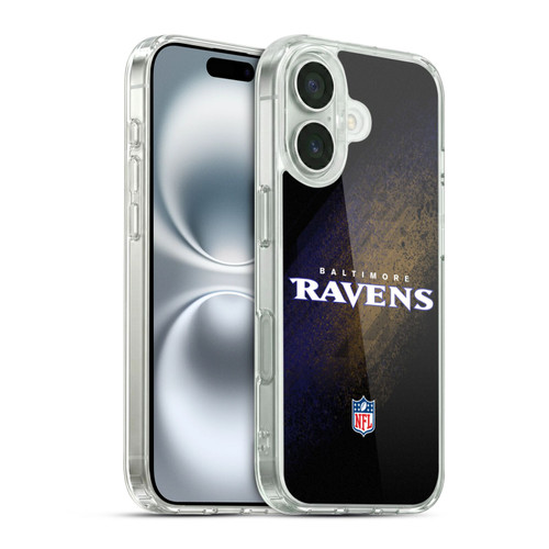 NFL Baltimore Ravens Logo Blur Soft Gel Case for Apple iPhone 16