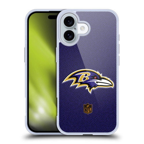 NFL Baltimore Ravens Logo Football Soft Gel Case for Apple iPhone 16